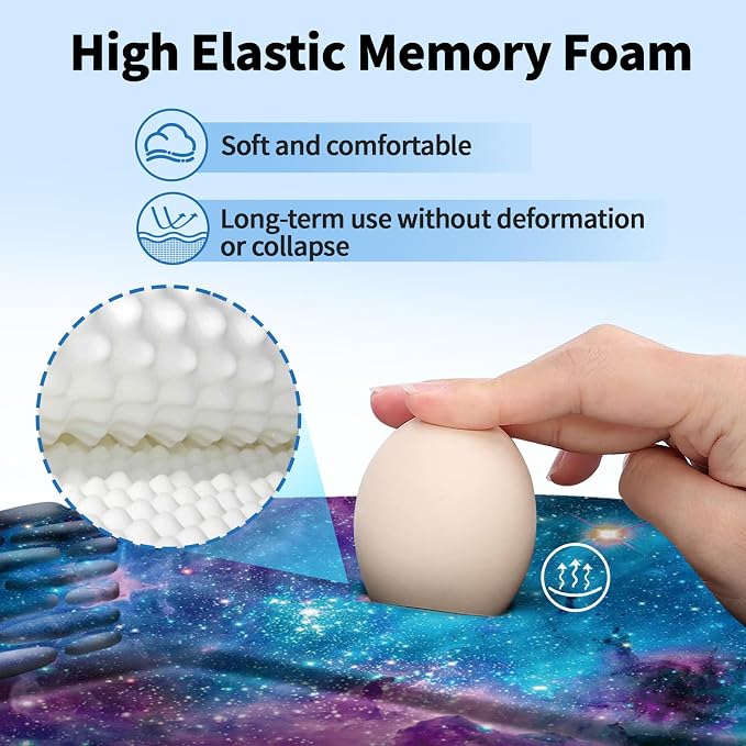 YIWEI Ergonomic Mouse Pad with Wrist Rest for Carpal Tunnel Pain Relief - Image 3