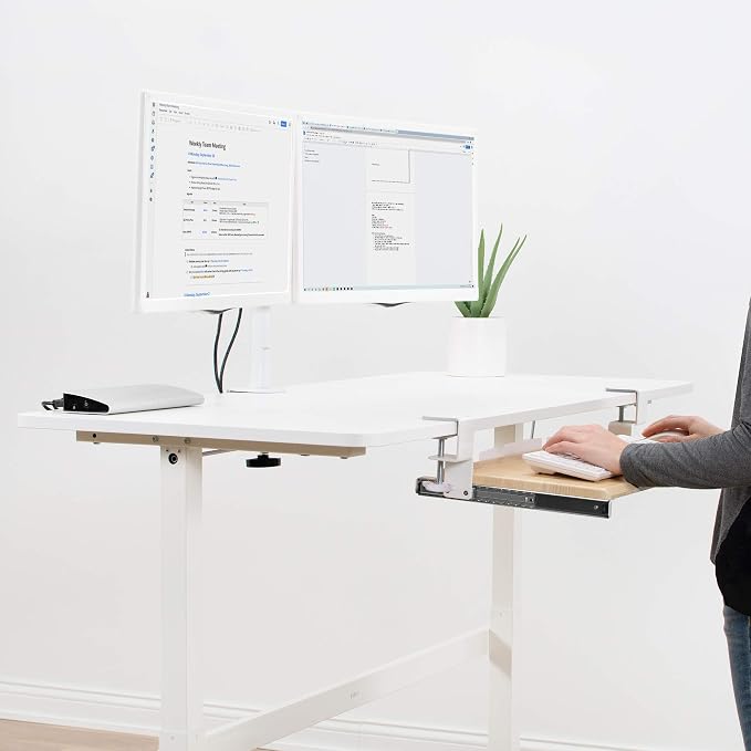 VIVO Light Wood Large 27 x 11 in Under Desk Keyboard Tray, MOUNT-KB05A - Image 5
