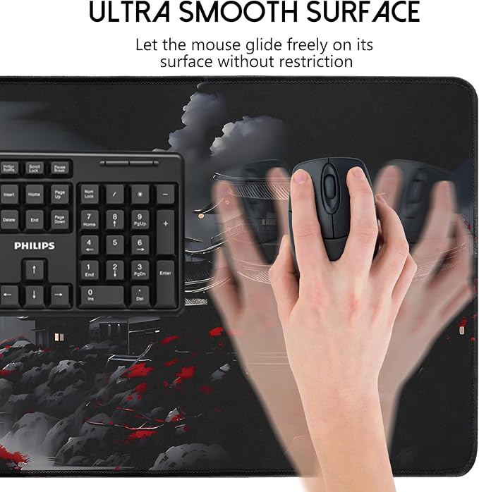 FreeNook Mouse Pad Gaming Mousepad,Large Mousepads for Keyboard and Mouse with Non-Slip Rubber Base,Suitable for School,Office,Home,35.4 x 15.7 Inch - Image 6