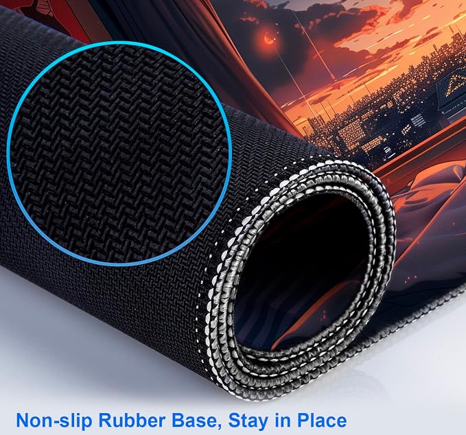 Sunset Night Cat Mouse Pad, Summer Night Scene Decoration Game Table Pad XL | Large Extended Mouse Pad; Full Desk Coverage; Waterproof Coating; Stable Anti-Slide Base For Gaming, Office, Study Daily Use - Image 7