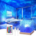 Ocean Wave Projector Light, 16 Color Rechargeable Ocean Lamp, with Power Touch Control and Remote Control Luminorthe Cube Lamp, Bringing You Romance and Tranquility(Charge) by Growalleter