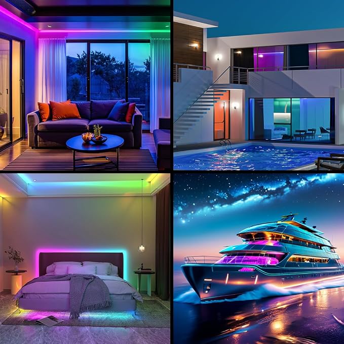BTF-LIGHTING IP68 Waterproof WS2815 RGB LED Strip DC12V 16.4ft 300Pixel - Image 8