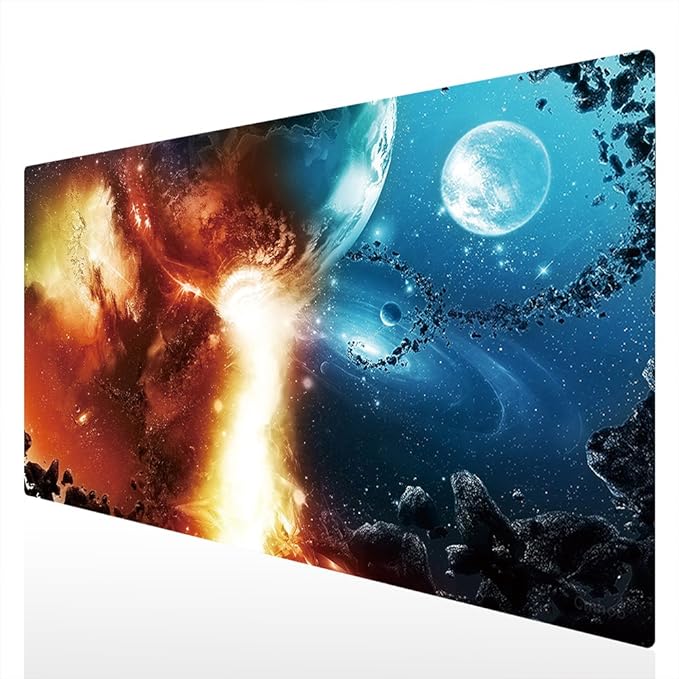 XXL Professional Large Mouse Pad & Computer Game Mouse Mat (35.4x15.7x0.1IN, 90x40 fireball007) by Cmhoo