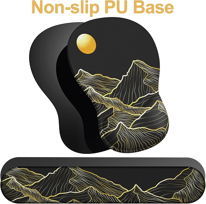 Ergonomic Mouse Pad with Wrist Rest and Keyboard Wrist Rest, Gel Mousepad - Image 5