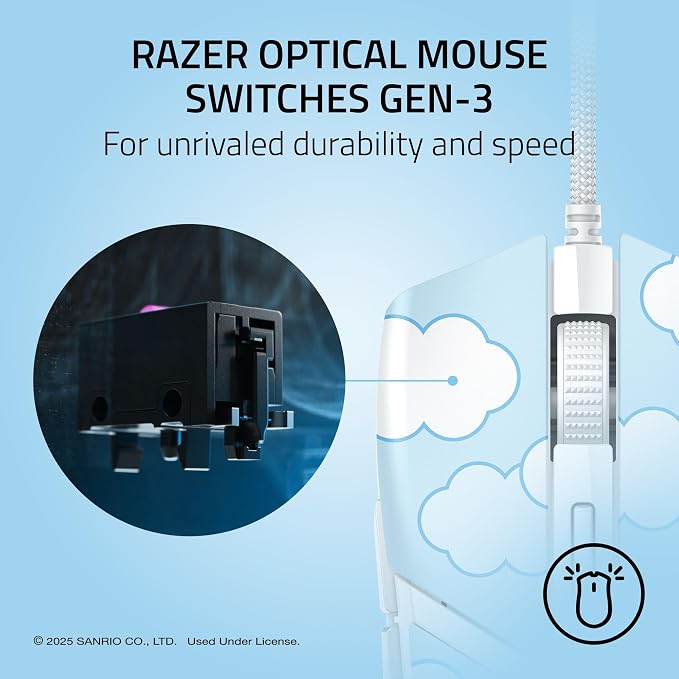 Razer Cobra Wired Gaming Mouse, 58g Lightweight, Cinnamoroll Edition - Image 3