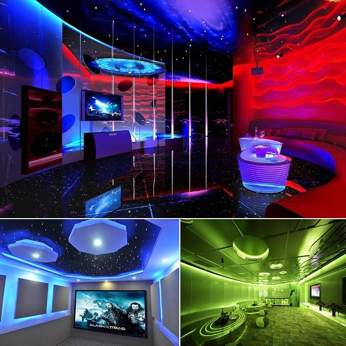 12V Flexible SMD 5050 RGB LED Strip Lights, LED Tape, Multi-Colors, 300 LEDs, Non-Waterproof, Light Strips, Color Changing, Pack of 16.4ft/5m Strips - Image 7