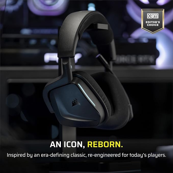Corsair Void v2 Wireless Bluetooth PC PS5 Switch Gaming Headset – Black - Image 2