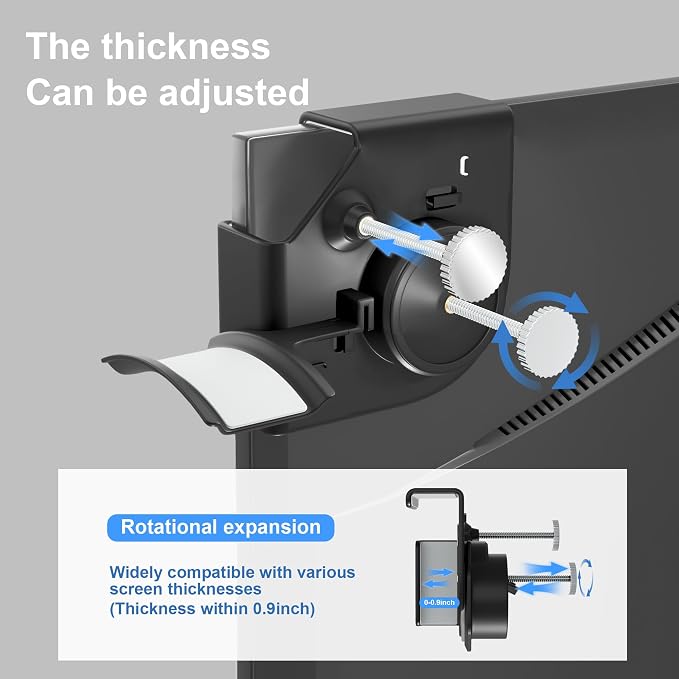 Headphone Holder for Screen (black 2 Pack) - Image 3