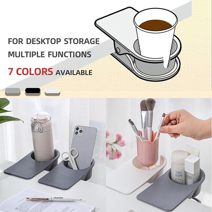 Sisyphy Drinking Cup Holder Clip, Desk Clamp for Mugs & Bottles, 2-Pack - Image 3