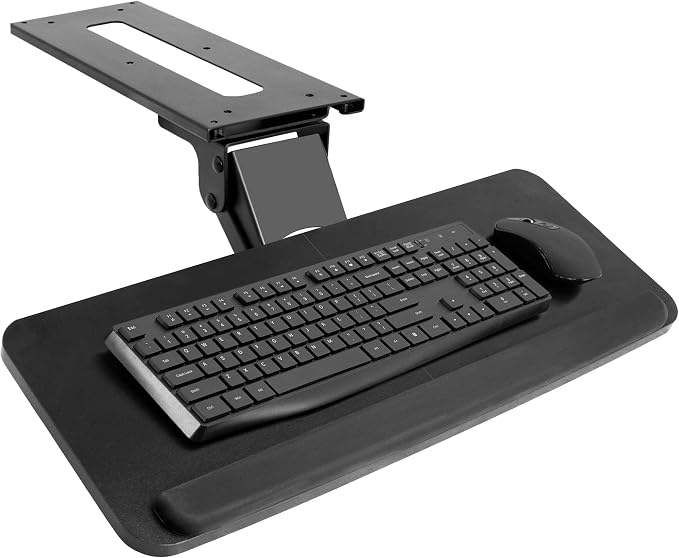 VIVO Adjustable Computer Keyboard & Mouse Platform Tray Ergonomic Under Table Desk Mount Drawer Underdesk Shelf (MOUNT-KB03B) by Unknown