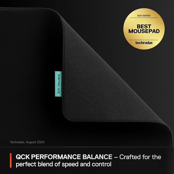 SteelSeries QcK XL Performance Balance Gaming Mousepad — Extra Density for a Smooth Glide — Low-Profile Edge Stitching — Non-Slip Neoprene Rubber Base — 15.75 x 34.43 inch — FPS, MOBAs, RTS, MMO - Image 2