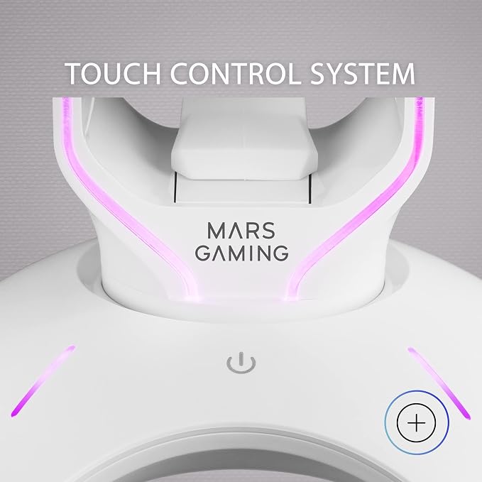 Mars Gaming MHHPROW, Gamer Headset Stand with 2xUSB HUB + Bungee Mouse, White - Image 5