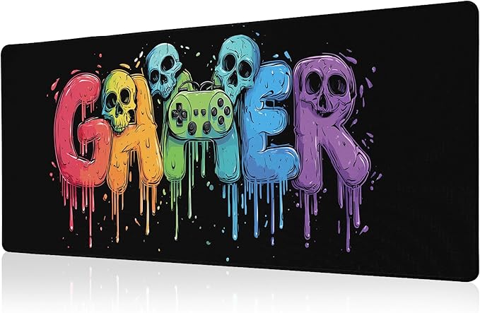 Gaming Mouse Pad Mat XL Extended Large Gaming Desk Pad Mousepad, Vibrant Game Computer Laptop Keyboard and Mouse Mat, Office Desk Decor Mousepad Deskmat with Stitched Edges Mat by Unknown