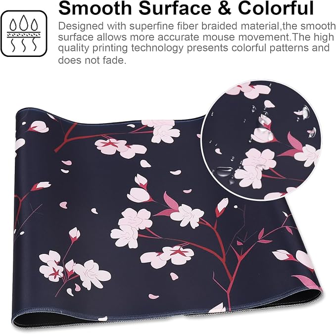 XXL Gaming Mouse Pad 35.4x15.7 Professional Large Mouse Pad & Computer Game Mouse Mat-90x40 Blackhua - Image 4