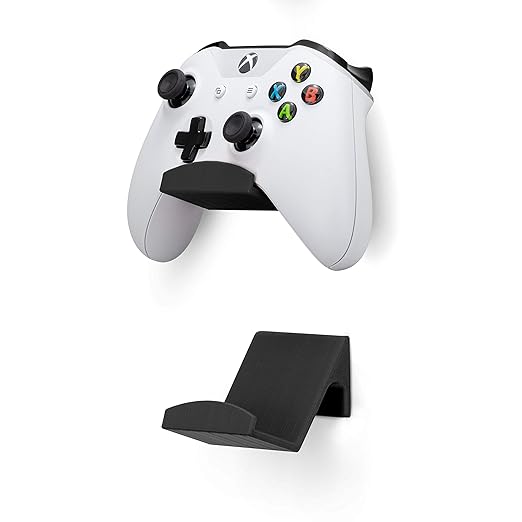 BRAINWAVZ Game Controller Holder Wall Mount Stand (2 Pack) for Xbox, PS5, Series X, ONE, PS4, PS3, Switch, Nintendo, PC & More, Fits Latest & Retro Gamepads, Stick On, Easy to Install, UGC1 by Brainwavz