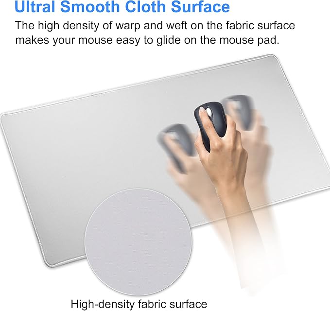 XXL Gaming Mouse Pad 35.4x15.7 Professional Large Mouse Pad & Computer Game Mouse Mat-90x40 Greyus - Image 3