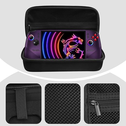 EVA Carrying Case for MSI Claw 8 EX AI+ Handheld Console, Shockproof Travel Bag with Joystick Protection, Hard Shell Storage Pouch for Gaming Accessories - Image 9