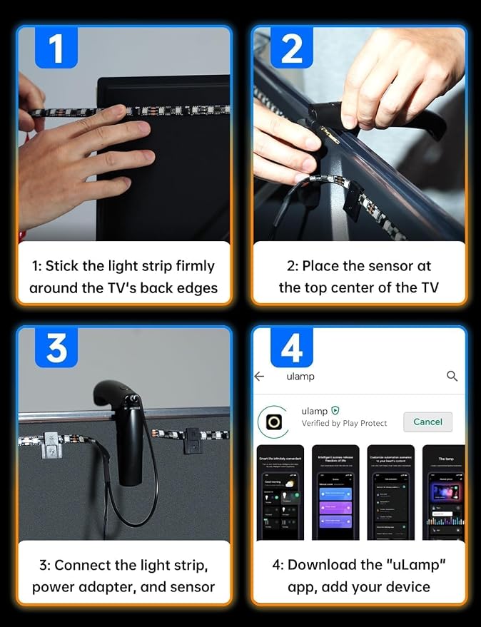 FFJ TV Lights that Change with Screen, 18ft Cuttable LED Backlight - Image 8
