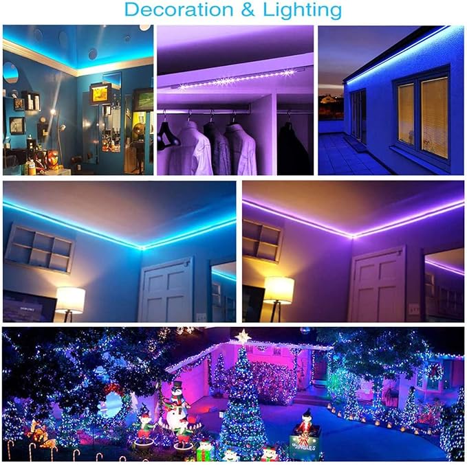 DAYBETTER Led Lights for Bedroom, 32.8ft Led Strip Lights RGB Color Changing Strip Light with Remote Control, Led Light for Room Decor, Home Decor - Image 2
