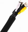 Pixio 10FT Tubing Cable Sleeve – 1/2 inch Flexible Cable Management Sleeve for PC, Gaming, TV & Office, Wire Organizer for Desk Cable Cleanup by Pixio