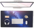 QiyI PU Leather Large Mouse Pad, Office Decor, 31.5" x 15.7", Blue Galaxy | Desk Décor Accessories, Extended Size, Waterproof & Easy to Clean, Smooth Surface, Non Slip Desk Organization by QIYI