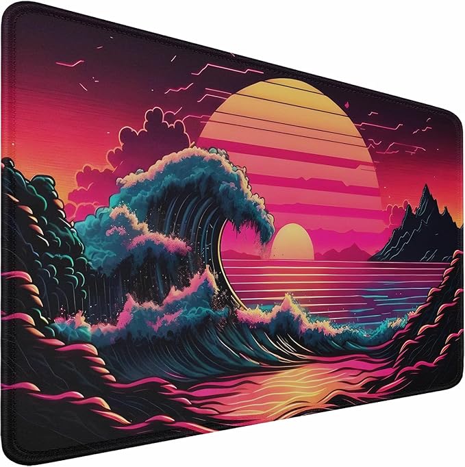 Mouse Pad, 31.5x15.7 inch Large Extended Computer Keyboard Mouse Mat, Water Resist Non-Slip Mousepad Rubber Base Long XXL Gaming Mouse Pad for Work & Gaming, Office & Home by Naukay