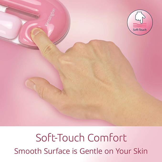 Kensington Gel Mouse Wrist Rest Support Cushion for Mice & Trackballs, Duo Gel Ergonomic Mouse Wrist Support for Pain Relief, Comfortable Non-Skid, Loop Pink 7.4" x 3.27" x 0.7" K62828WW - Image 3
