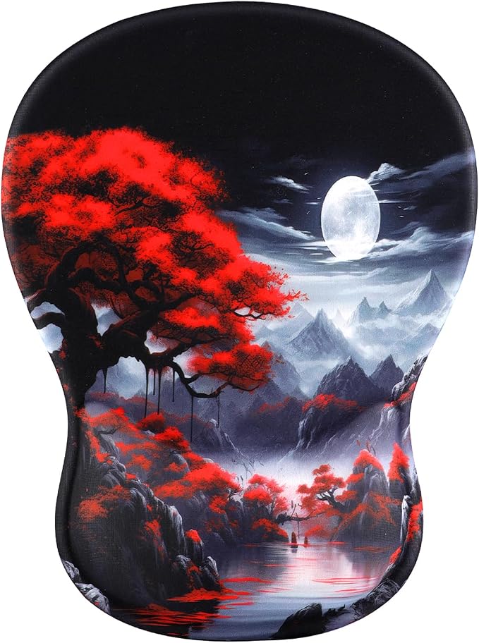 Ergonomic Mouse Pad with Wrist Rest - Gel Wrist Support Mousepad with Non-Slip PU Base for Computer, Laptop, Office & Home by Unknown