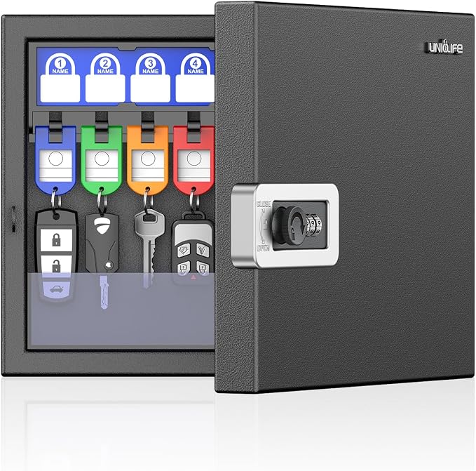 Uniclife 16 Keys Key Lock Box, Wall Mount Key Box, Key Cabinet by UnicLife