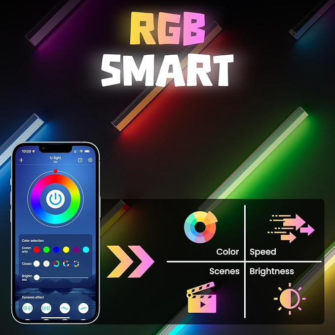 RGB Hexagon Lights with Remote- 4 Music Sync & 358+ Colors LED Hexagon Lights for Gaming Room, Gym, Bar, Ceiling, Basement Decor, Gym Lighting - Image 8