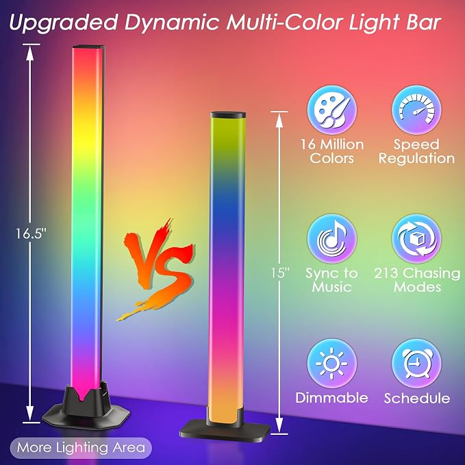 16.5" Smart Light Bar, RGB LED Light Bar for Room, Ambient Backlight for TV - Image 2