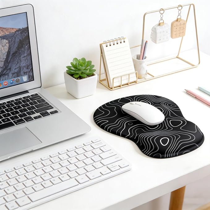 Ergonomic Mouse Pad with Wrist Rest - Gel Wrist Support Mousepad with Non-Slip PU Base for Computer, Laptop, Office & Home - Image 7