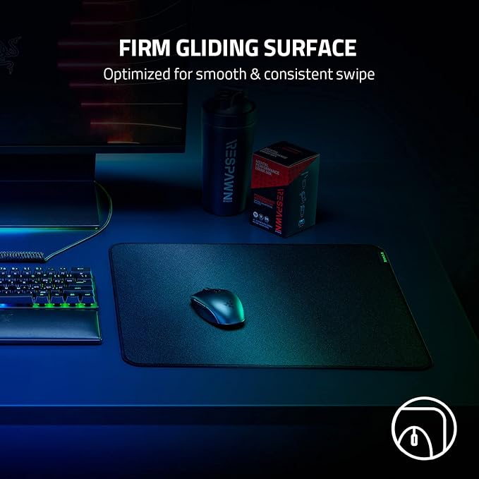 Razer Strider Hybrid Mouse Mat, Soft Base & Smooth Glide, Portable, XXL | Firm Gliding Surface, Anti-Slip Base, Rollable, Anti-Fraying Stitched Edges, Water-Resistant - Image 2