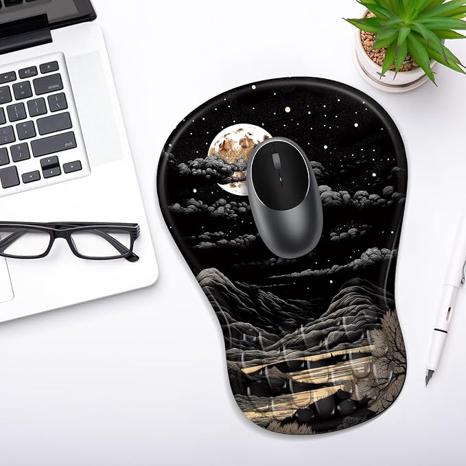 YIWEI Ergonomic Mouse Pad with Wrist Rest for Carpal Tunnel Pain Relief - Image 7