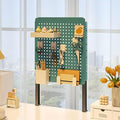 Clamp on Desk Extender Clamp-on Desk Pegboard, Privacy Panel for Desk, Magnetic Metal Peg Board with Accessories, Gaming Desk Organizer(Green,20 * 40cm/8 * 16in) by JCSRYD