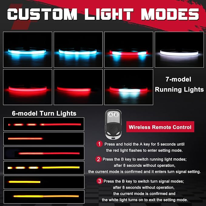 OFFROADTOWN 30inch RGB Tailgate Silicone Flex LED Light Bar 270 LED 3rd Brake/Stop/Turn/Reverse/Strobe Tail Light Custom Driving Light with Wireless Remote Control for Pickup Truck SUV RV Trailer(1PC) - Image 4