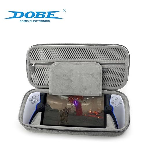 DOBE Portal storage cases EVA hard -shell game console storage bag handheld handler portable hand -style storage package for PS5 Portal handheld dual zipper storage package - Image 2