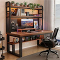 47in Gaming Desk with Pegboard and Hutch Computer Workstation | Optimize Your Space with This Study Table. Features A Steel Frame, Vertical Hutch, and Storage Shelves.(G,120CM/47.2IN) by Unknown