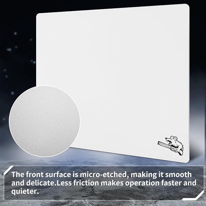 Glass Gaming Mouse Pad, 400mm x 500mm, FPS Game, Special Tempered Glass, Durable, 3mm Thick, Accurately and Quickly Target Your Opponents (400mm x 500mm, White) - Image 3
