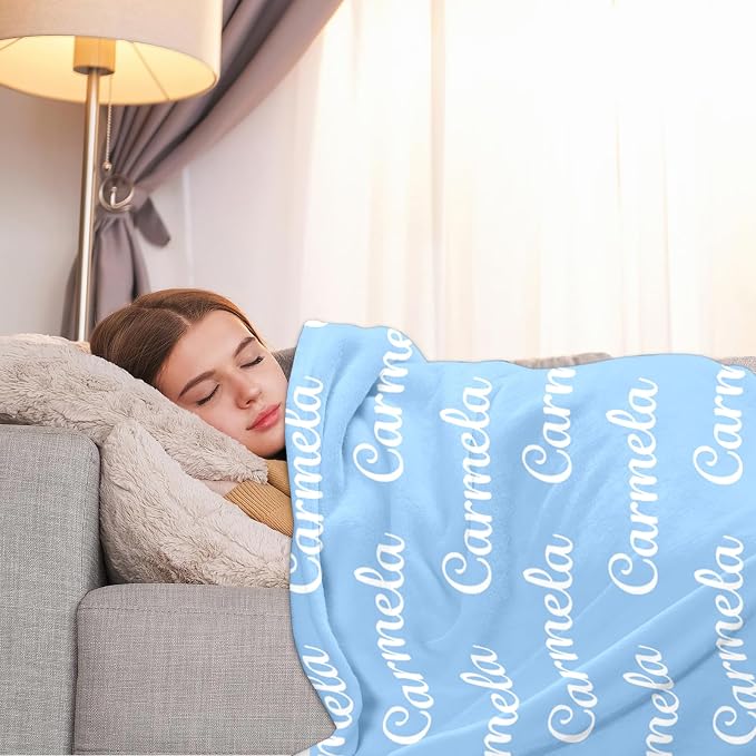 Ship Next Day, Custom Name Blanket - Printed in USA, Personalized Baby Blankets for Girls, Baby Blanket with Name, Ultra-Soft Cozy Fleece Blankets, Gifts for Boys & Girls Kids Teen Girl New Mom - Image 3