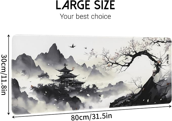 FreeNook Mouse Pad Gaming Mousepad 31.5 x 11.8in Large Mouse Pad for Keyboard,Non-Slip and with Stitched Edges,Keyboard Pad Desk mat for Home Office and School - Image 2