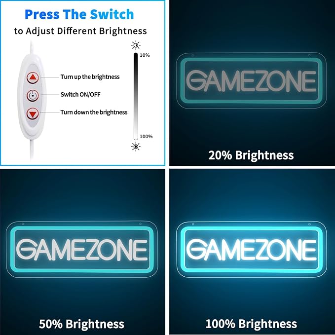 GAME ZONE Neon Signs,Gaming Letter Neon Sign for Gamer Room Decor - Image 2