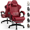 GTPLAYER ACE-PRO Music Gaming Chairs – Built-in Speakers, App Support & Bluetooth Control, Footrest & Pocket, Gamer Chair for Adults, Wine Red by GTPLAYER