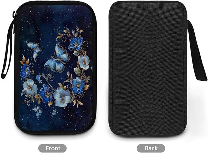 Floral Moon Butterfly Print Electronics Organizer, Travel Cable Organizer Bag, Portable Cord & Charger Storage, Compact Tech Bag & Case - Image 3