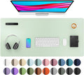 Aothia Large PU Leather Desk Pad Protector – Non-Slip Mouse Pad & Writing Mat for Office/Home, Waterproof, Easy to Clean (36" x 17", Aqua) by AothiaSimpleNaturalUnique
