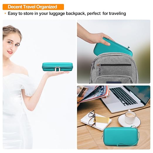 Elonbo Carrying Case for TaddToy/WELLST·G/Beijue/FAMILY POCKET/CCTU/X- JOYKIDS/GREENCREEK/Beico/KAVOYI/GuaiyeyeAP/TEBIYOU Handheld Game Console, Portable Electronic Gaming Player Bag, Green+ - Image 8