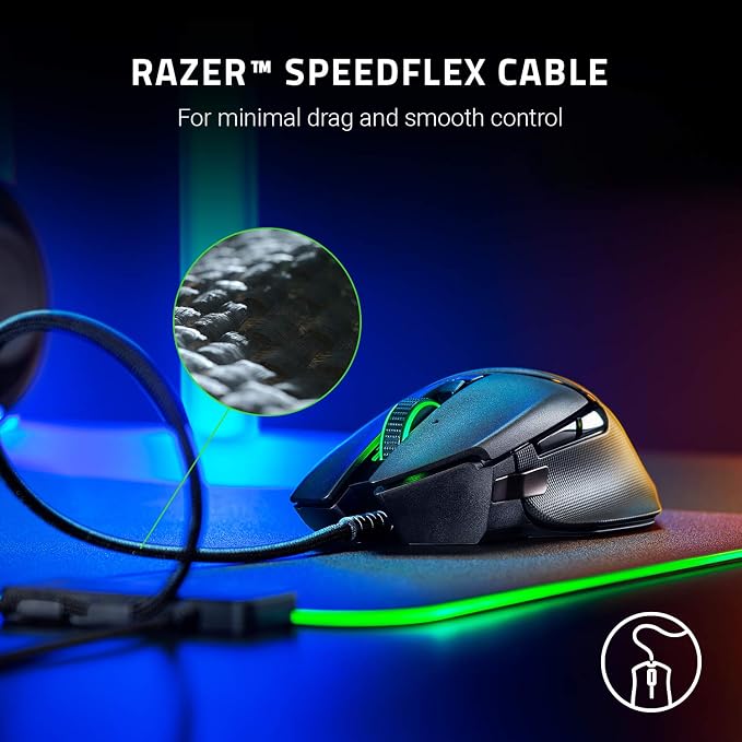 Razer Basilisk v2 Wired Optical Gaming Mouse Chroma RGB Lighting 11 Programmable Buttons (Renewed) - Image 6