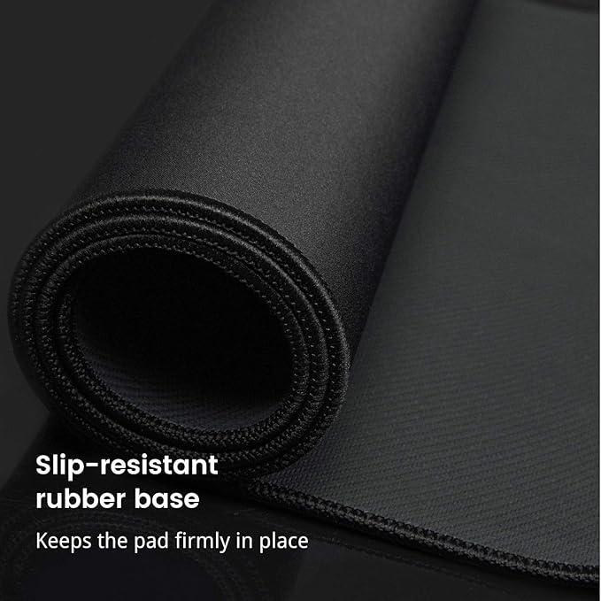 Large Gaming Mouse Pad, Extra Large Big Mouse Pad with Stitched Edge | Mouse Pad Desk, XXL Non-Slip Black Computer Long Mousepad Desk Mat for Gamer, Office & Home, Black - Image 5
