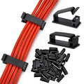 50Pcs Self Adhesive Cable Management Clips,Cable Organizers Wire Clips Cord Holder for PC Laptop Ethernet Cable Desktop Home Office(1.78’’ x 0.75’’ x 0.28’’,Black) by MOOCY
