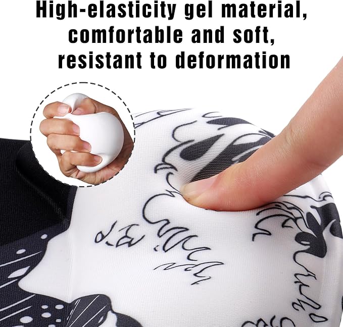 Ergonomic Mouse Pad with Wrist Rest - Gel Wrist Support Mousepad with Non-Slip PU Base for Computer, Laptop, Office & Home - Image 4